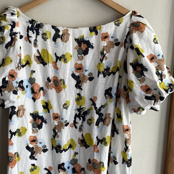 M.M.LaFleur The Gali Dress Meadow Print Linen - Picture 4 of 16